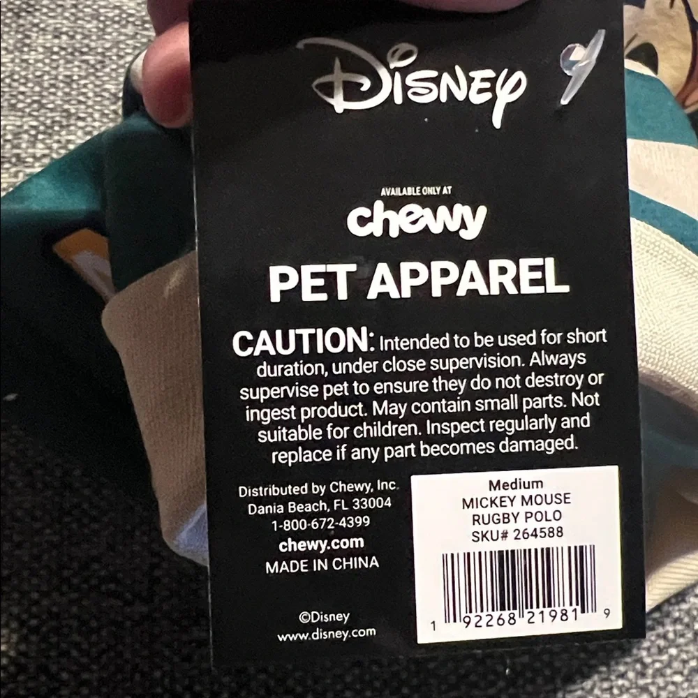 NWT Disney Mickey Mouse Rugby Dog & Cat Polo- Medium